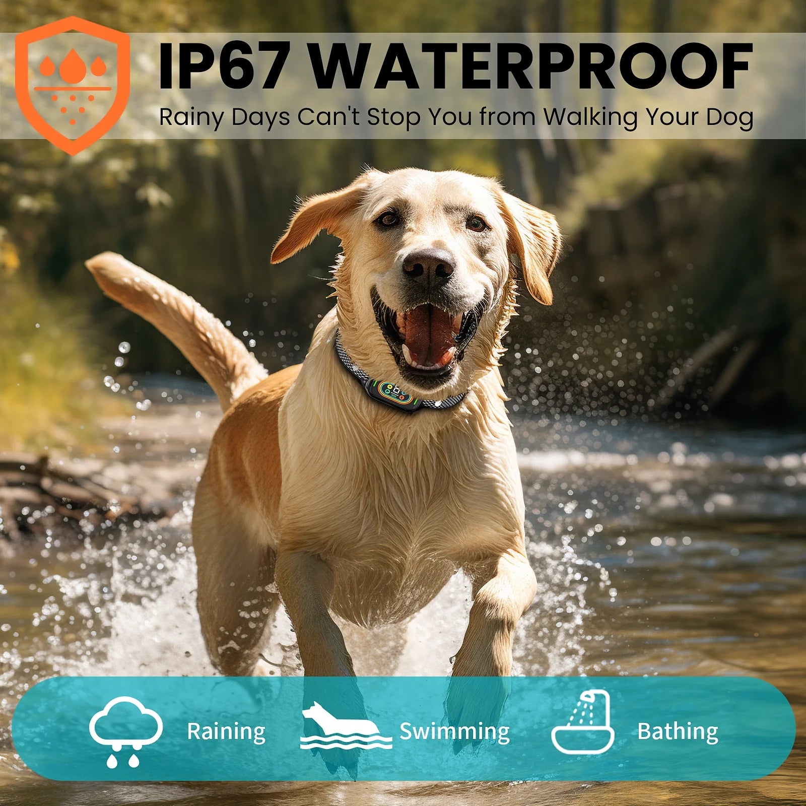 Dog Bark Shock Collar for Large Medium Small Dogs,Smart Bark Collar,Rechargeable anti Barking Training Collar with 7 Adjustable Sensitivity, with Beep Vibration