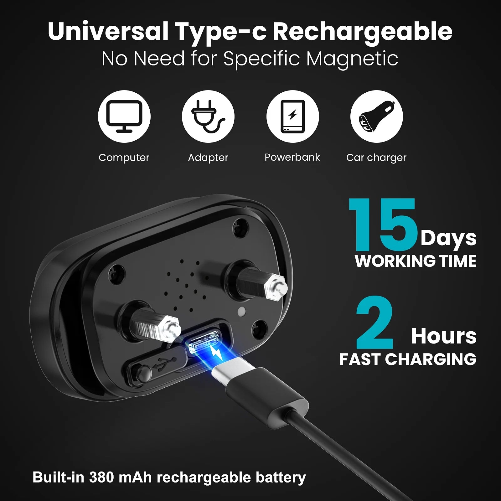 Dog Bark Shock Collar for Large Medium Small Dogs,Smart Bark Collar,Rechargeable anti Barking Training Collar with 7 Adjustable Sensitivity, with Beep Vibration